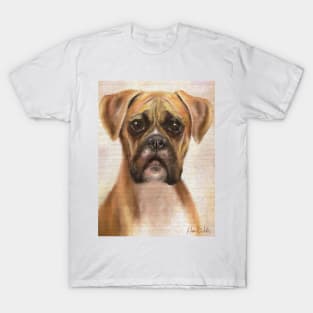 Painting of a Brown Boxer, Looking Directly at You T-Shirt